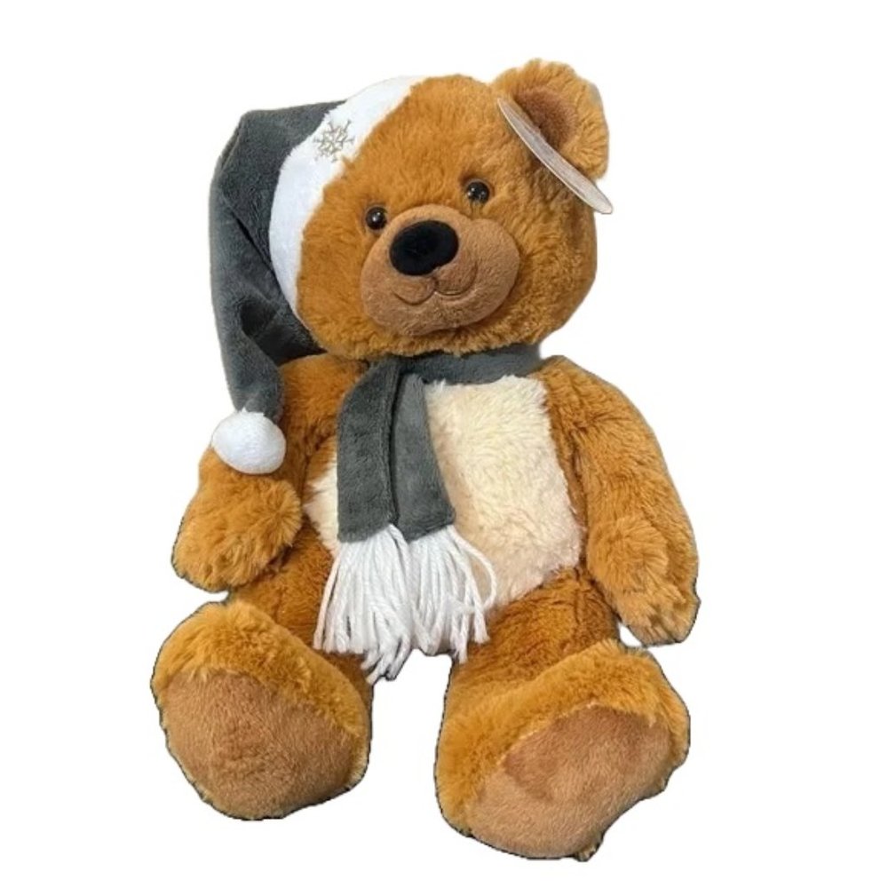 Boeing Jet Flake Boeing Bear 2014 Holiday Santa Hat Stuffed Animal Holiday Bear